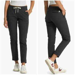 Vuori Ripstop Straight Leg Pants Womens Small Black Charcoal Drawstring Outdoor